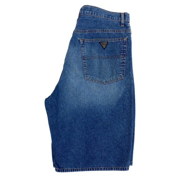 VTG RARE GUESS Black Patch Logo Denim Jeans - Picture 3 of 15